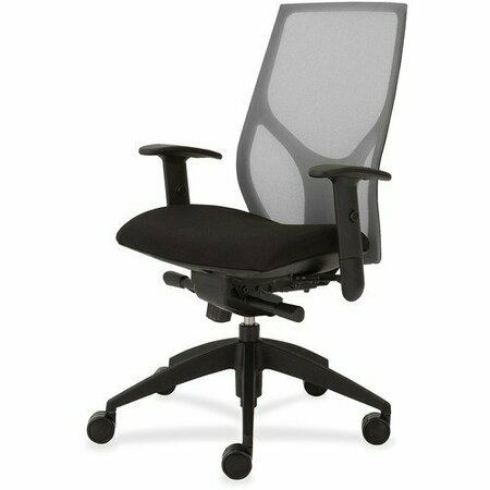 9TO5 SEATING Task Chair, Knee Tilt, Adj T-Arm, 25inx26inx39-1/2in-46-1/2in, GY/ON NTF1460K2A8M201